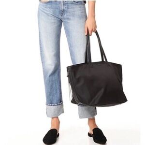 Botkier Tote Bag Faux Leather Travel Casual Classic Chic Minimal Black NWOT